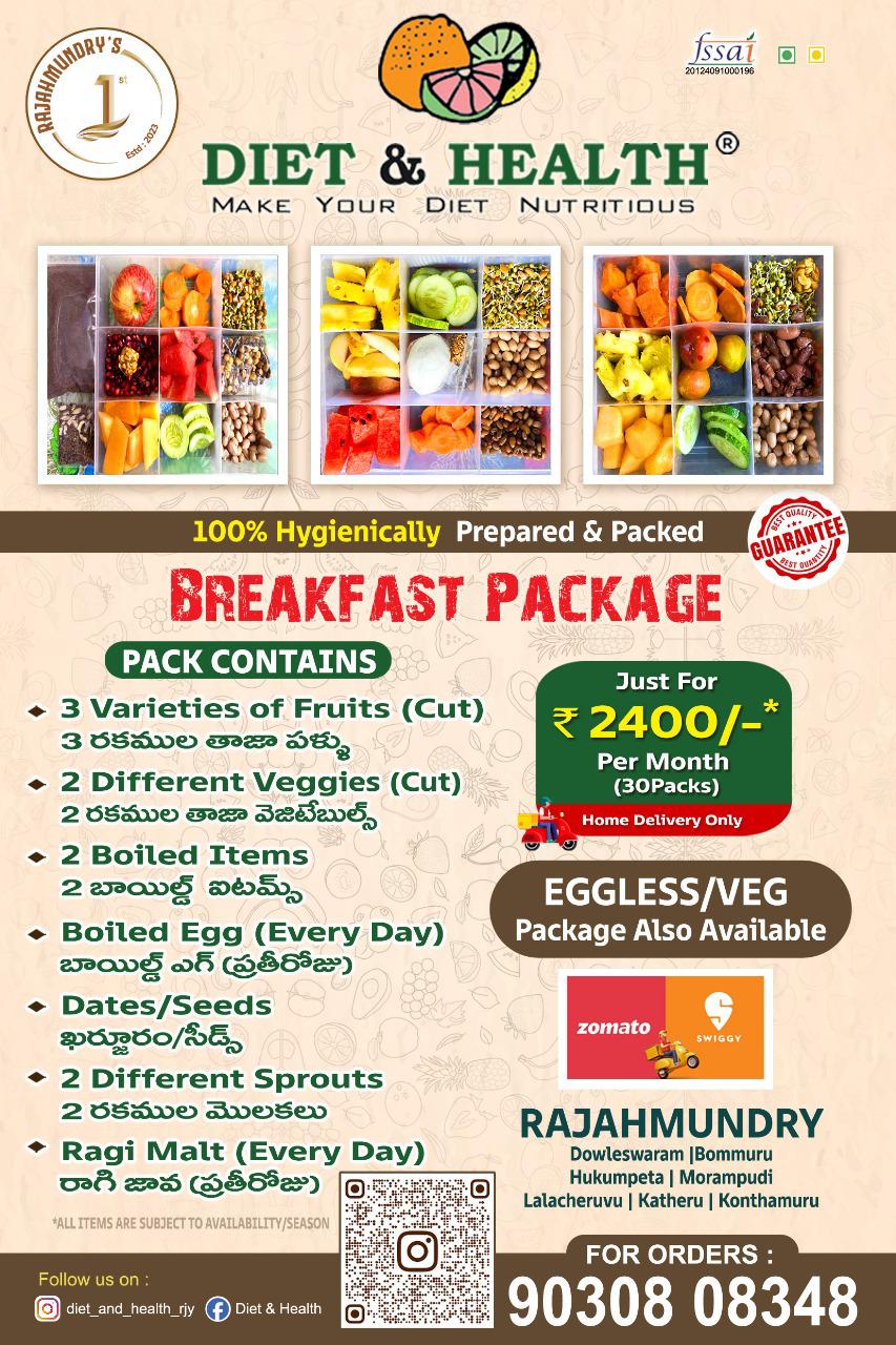 Breakfast Package - Fresh fruits, veggies, sprouts
